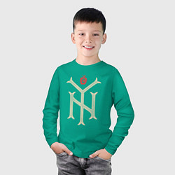Лонгслив хлопковый детский New York City NYC, цвет: зеленый — фото 2