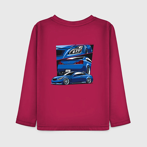 Детский лонгслив Infiniti G37 Stance V4 / Маджента – фото 2