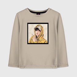 Лонгслив хлопковый детский Хан Джи Сон - Stray Kids, цвет: миндальный