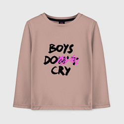 Лонгслив хлопковый детский Boys dont cry, цвет: пыльно-розовый