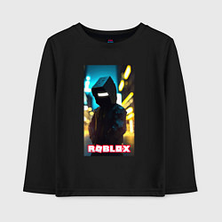 Лонгслив хлопковый детский Roblox cyberpunk, цвет: черный