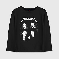 Лонгслив хлопковый детский Metallica band, цвет: черный