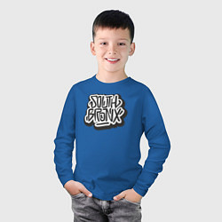 Лонгслив хлопковый детский Южный Бронкс, цвет: синий — фото 2