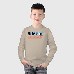 Лонгслив хлопковый детский Depeche Mode - World In My Eyes Single, цвет: миндальный — фото 2