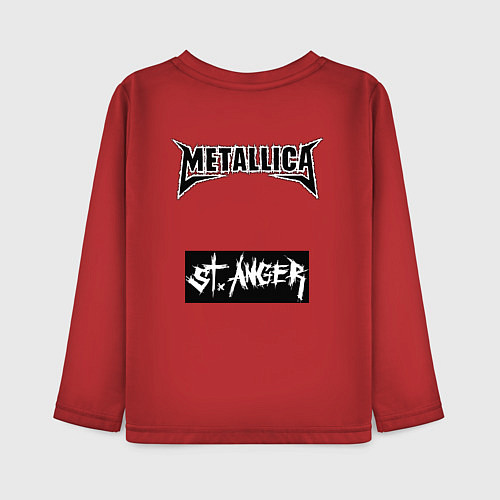 Детский лонгслив Обложка альбома St Anger группы Metallica / Красный – фото 2