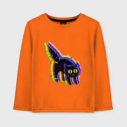 Лонгслив хлопковый детский Глюк кот - Technical Glitch, цвет: оранжевый
