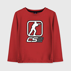 Лонгслив хлопковый детский CS2 logo, цвет: красный
