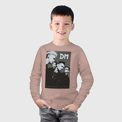 Лонгслив хлопковый детский Depeche Mode 90 Violator, цвет: пыльно-розовый — фото 2