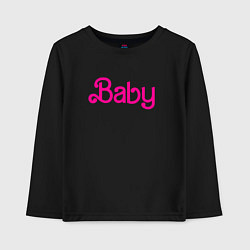 Лонгслив хлопковый детский Ребенок Барби, цвет: черный