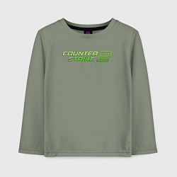 Лонгслив хлопковый детский Counter strike 2 green logo, цвет: авокадо