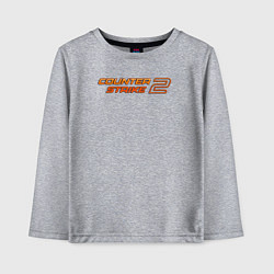 Детский лонгслив Counter strike 2 orange logo