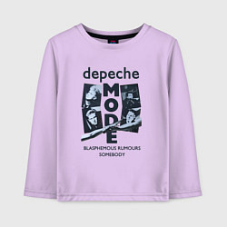 Лонгслив хлопковый детский Depeche Mode - Blasphemous rumours somebody, цвет: лаванда