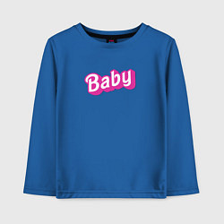 Лонгслив хлопковый детский Baby: pink barbie style, цвет: синий