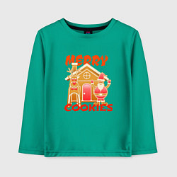 Детский лонгслив Рождество пряничный домик