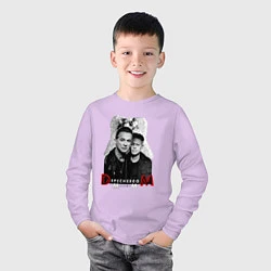Лонгслив хлопковый детский Depeche Mode - Dave Gahan and Martin Gore, цвет: лаванда — фото 2