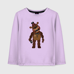 Лонгслив хлопковый детский Мишка Фредди, цвет: лаванда