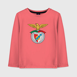 Лонгслив хлопковый детский Benfica club, цвет: коралловый