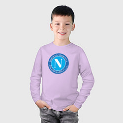 Лонгслив хлопковый детский Napoli fc sport, цвет: лаванда — фото 2