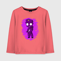 Лонгслив хлопковый детский Фиолетовый человек, цвет: коралловый