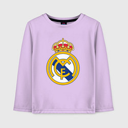 Лонгслив хлопковый детский Real madrid fc sport, цвет: лаванда