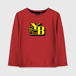 Лонгслив хлопковый детский Young Boys sport fc, цвет: красный