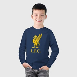 Лонгслив хлопковый детский Liverpool sport fc, цвет: тёмно-синий — фото 2