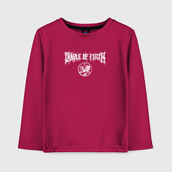 Лонгслив хлопковый детский Cradle of Filth: emblem, цвет: маджента