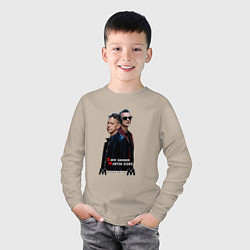 Лонгслив хлопковый детский Depeche Mode - Dave and Martin Memento Mori, цвет: миндальный — фото 2