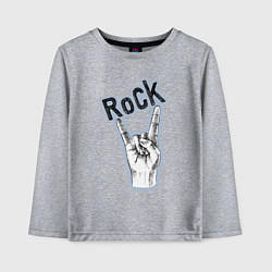 Лонгслив хлопковый детский Рок стиль, цвет: меланж