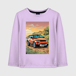 Лонгслив хлопковый детский Land rover evoque, цвет: лаванда