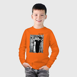 Лонгслив хлопковый детский Depeche Mode - Dave Gahan by Anton Corbijn, цвет: оранжевый — фото 2