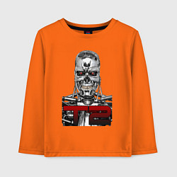 Лонгслив хлопковый детский Terminator 2 T800, цвет: оранжевый
