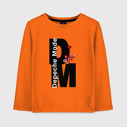 Лонгслив хлопковый детский Depeche Mode - Rose Violator, цвет: оранжевый