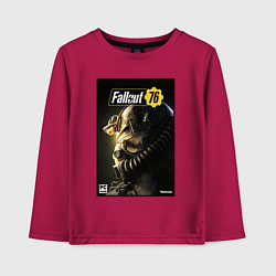 Лонгслив хлопковый детский Fallout 76 - game poster, цвет: маджента