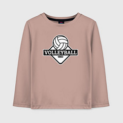 Лонгслив хлопковый детский Volleyball club, цвет: пыльно-розовый
