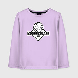 Лонгслив хлопковый детский Volleyball club, цвет: лаванда