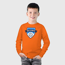 Лонгслив хлопковый детский Volleyboys, цвет: оранжевый — фото 2