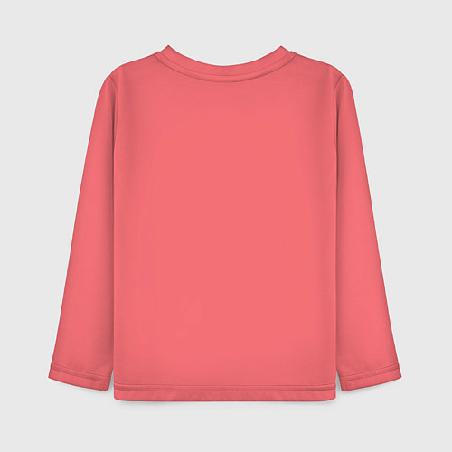 Детский лонгслив Новогодний французский бульдог в носке игрушка / Коралловый – фото 2