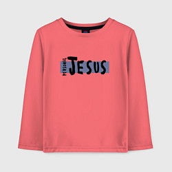 Лонгслив хлопковый детский Depeche Mode - personal jesus logo, цвет: коралловый