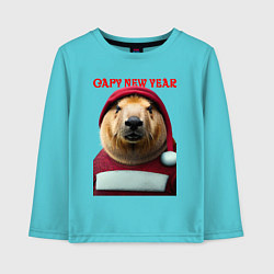Детский лонгслив Capy new year
