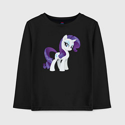Лонгслив хлопковый детский Рарити из My Little Pony в кино, цвет: черный
