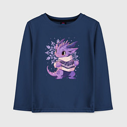 Детский лонгслив Фиолетовый дракон в свитере