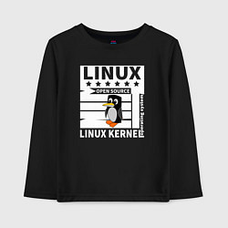 Детский лонгслив Пингвин программист системы линукс