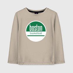 Лонгслив хлопковый детский Boston basket, цвет: миндальный