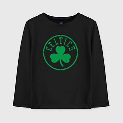 Лонгслив хлопковый детский Boston Celtics clover, цвет: черный