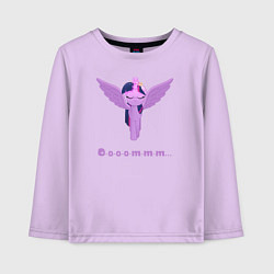 Лонгслив хлопковый детский Твайлайт Спаркл в медитации, цвет: лаванда