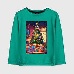 Детский лонгслив Красочное рождество