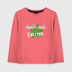 Лонгслив хлопковый детский Depeche Mode - Exciter, цвет: коралловый