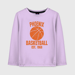 Лонгслив хлопковый детский Phoenix basketball 1968, цвет: лаванда