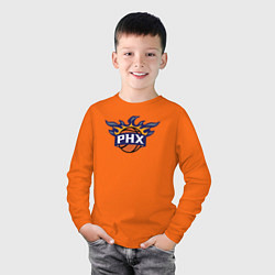 Лонгслив хлопковый детский Phoenix Suns fire, цвет: оранжевый — фото 2